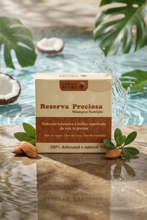 Shampoo Nutrição Reserva Preciosa - shampoo em barra - Cuenca Natural